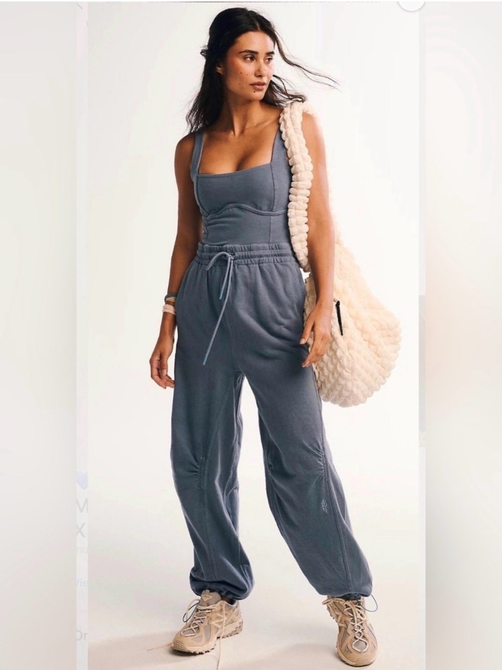 NWT FP Movement Inbound Onezie Sleeveless Jumpsuit in Slate Blue
